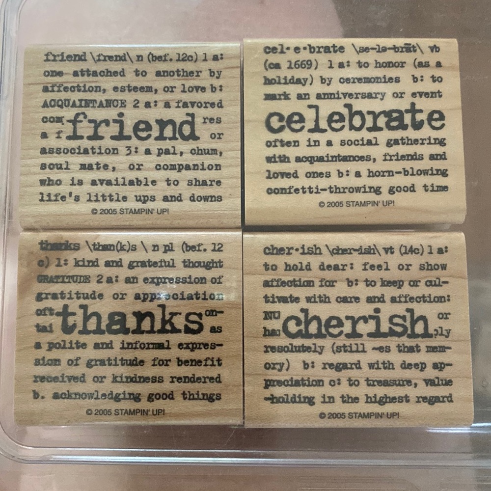 Stampin up! “Lexicon of Love” set
